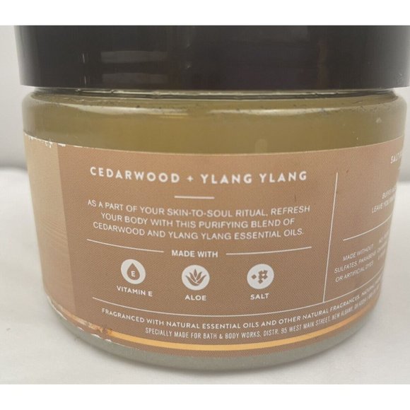 1-BATH & BODY WORKS Aromatherapy CEDARWOOD + YLANG YLANG~SALT BODY SCRUB - Picture 5 of 6